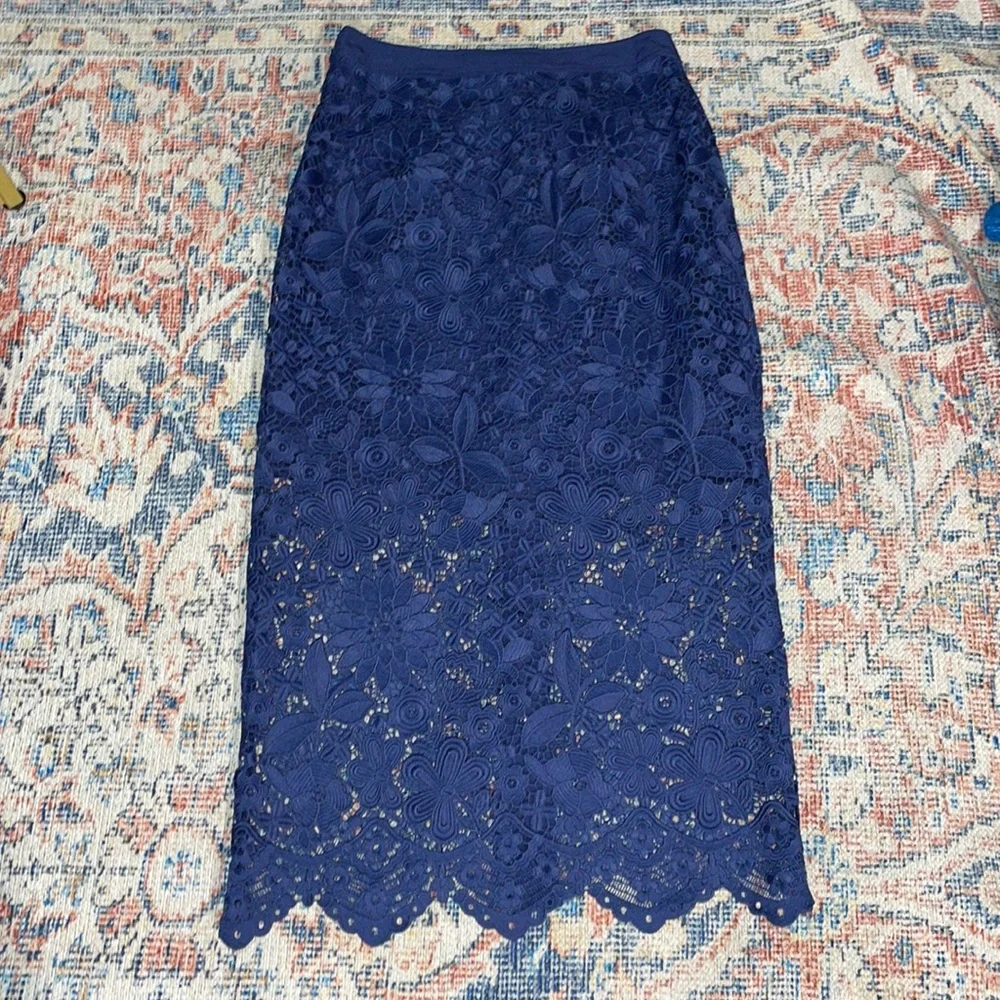 Generation Love Evetta Lace Skirt in Navy SZ 4 NWT - Picture 5 of 7